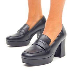 Brand New Urban Outfitters Black Platform Loafers